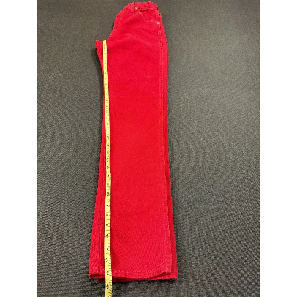 NEW VTG Wrangler Jeans Womens Cowboy Cut Red High Rise 90s 14MWZ Size 11x34 USA‎